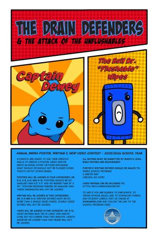 2026 School Contest Poster - The Drain Defenders and the Attack of the Unflushables